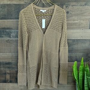 American Eagle Women's NWT Tan Open-Knit Cardigan Size Medium